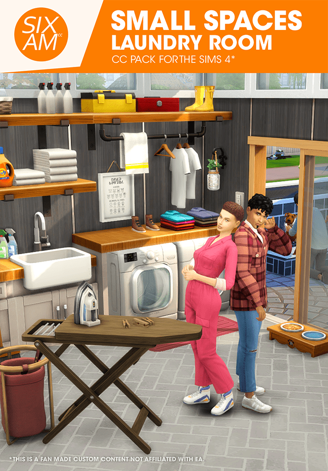 Small Spaces: Laundry Room (CC Pack for The Sims 4)