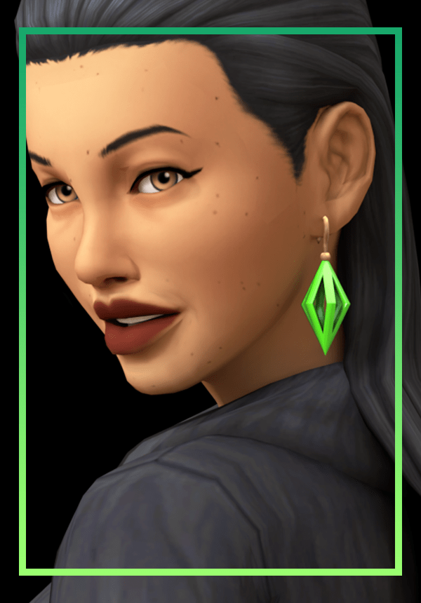 Plumbob Earrings (CC for The Sims 4)