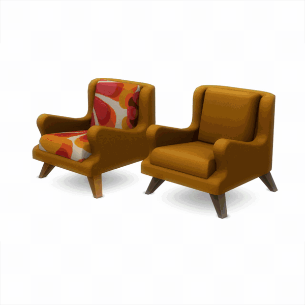 Retro Vibes Sims 4 CC pack full item list including vintage furniture lighting and decor by SixamCC