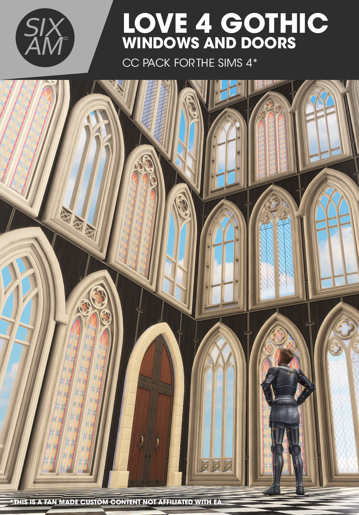 Love for Gothic Windows and Doors (CC Pack for The Sims 4)
