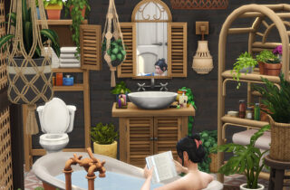 Boho-Bath Botanical Retreat (CC Pack for The Sims 4) - Sixam CC