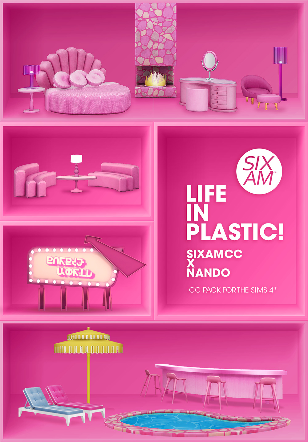 Life in Plastic! 💗 A Barbie World (CC Pack for The Sims 4)