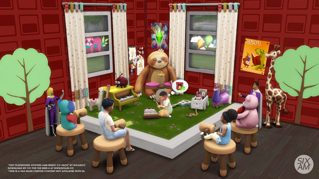 sims 4 cc kids playroom pack with toy kitchen. Sims 4 CC SixamCC. Creator SixamCC. Sims 4 toddlers cc.