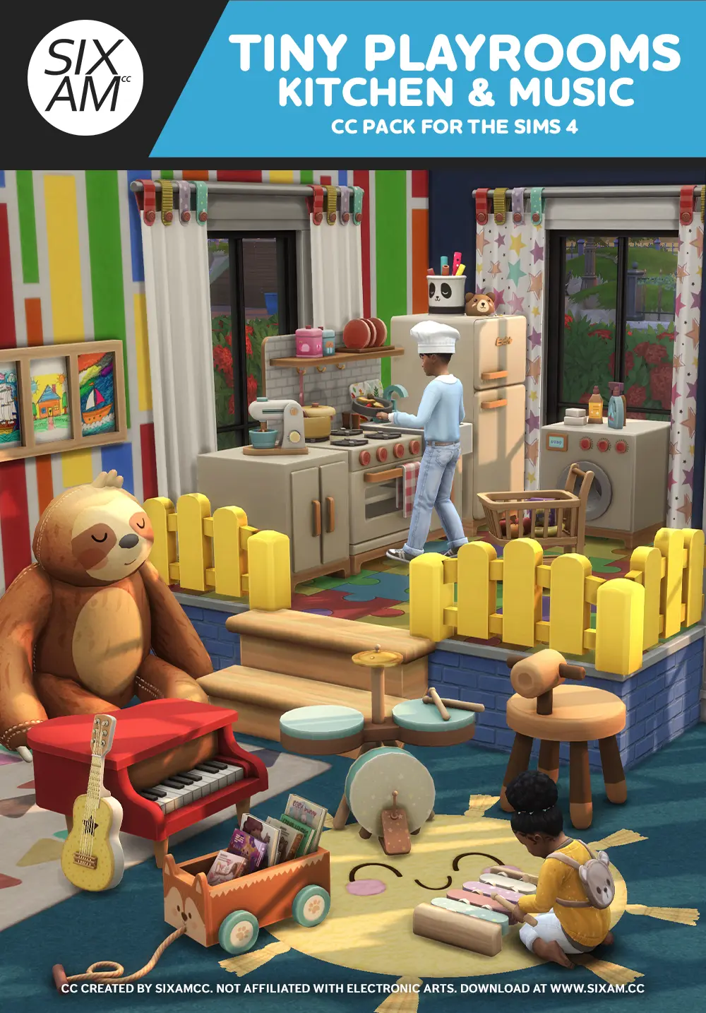 sims 4 cc kids playroom pack with toy kitchen. Sims 4 CC SixamCC. Creator SixamCC. Sims 4 toddlers cc.