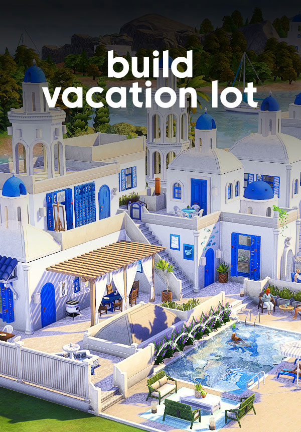 Build – Simtorini Resort Lot (Build Creation for The Sims 4)