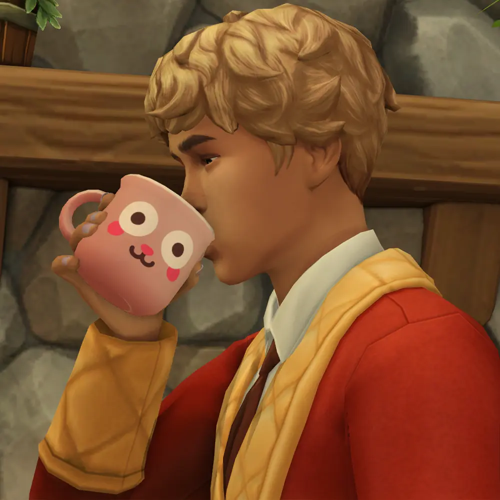 free sims 4 cc hot cocoa tray with freezer bunny mug design sixamcc