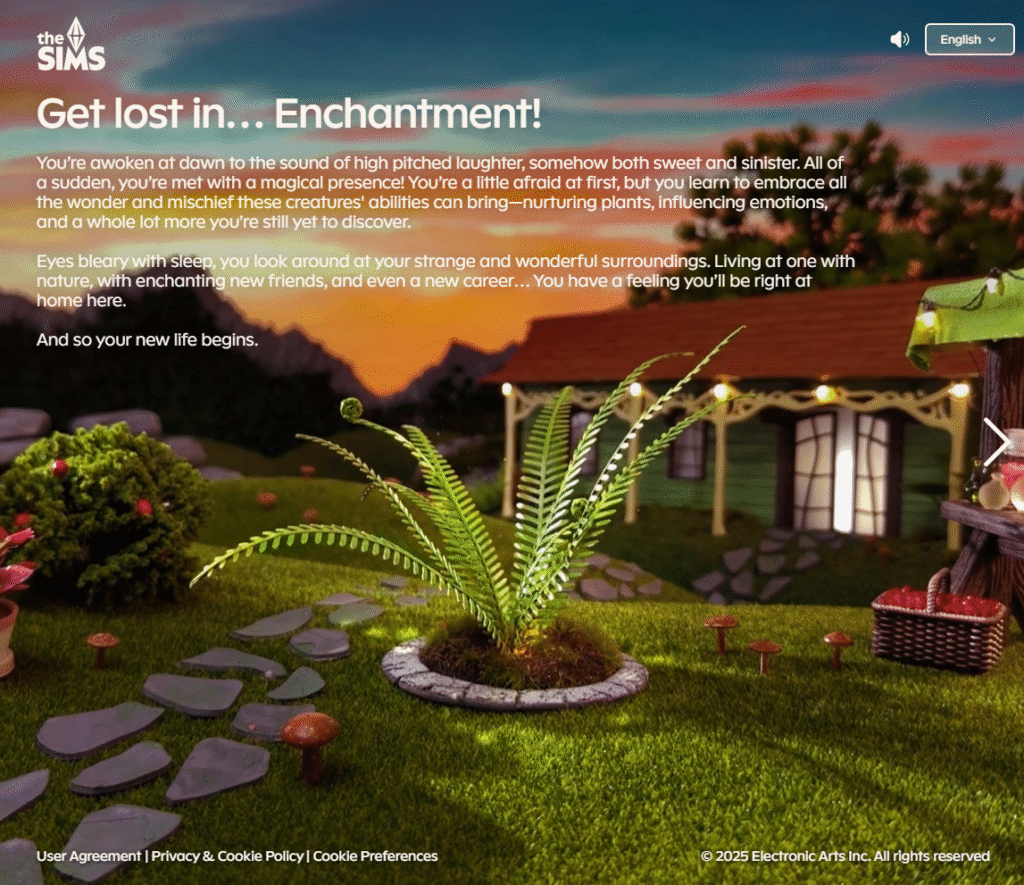 The Sims 4 “Enchanted by Nature” teaser