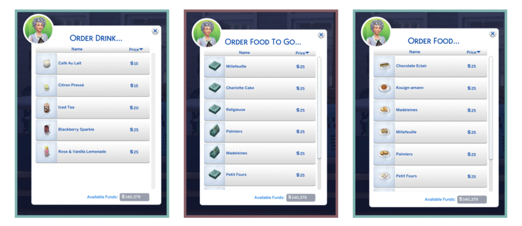 Cover image of the Parisian Sweet Corner Mod Pack for The Sims 4, featuring Maxis Match Sims 4 CC by SixamCC and Littlbowbub. Includes custom content for outdoor cafés with French bistro tables, dessert carts, and Sims enjoying pastries. Download this Sims 4 free CC or support on Sims 4 CC Patreon. Sims 4 Mod. Sims 4 functional cafe shop.