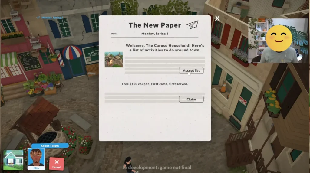 Cover image showing Paralives gameplay during the livestream, featuring Milo and the Old Town environment.