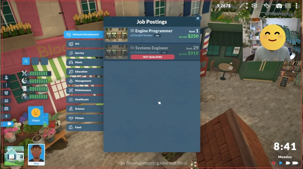 Cover image showing Paralives gameplay during the livestream, featuring Milo and the Old Town environment.