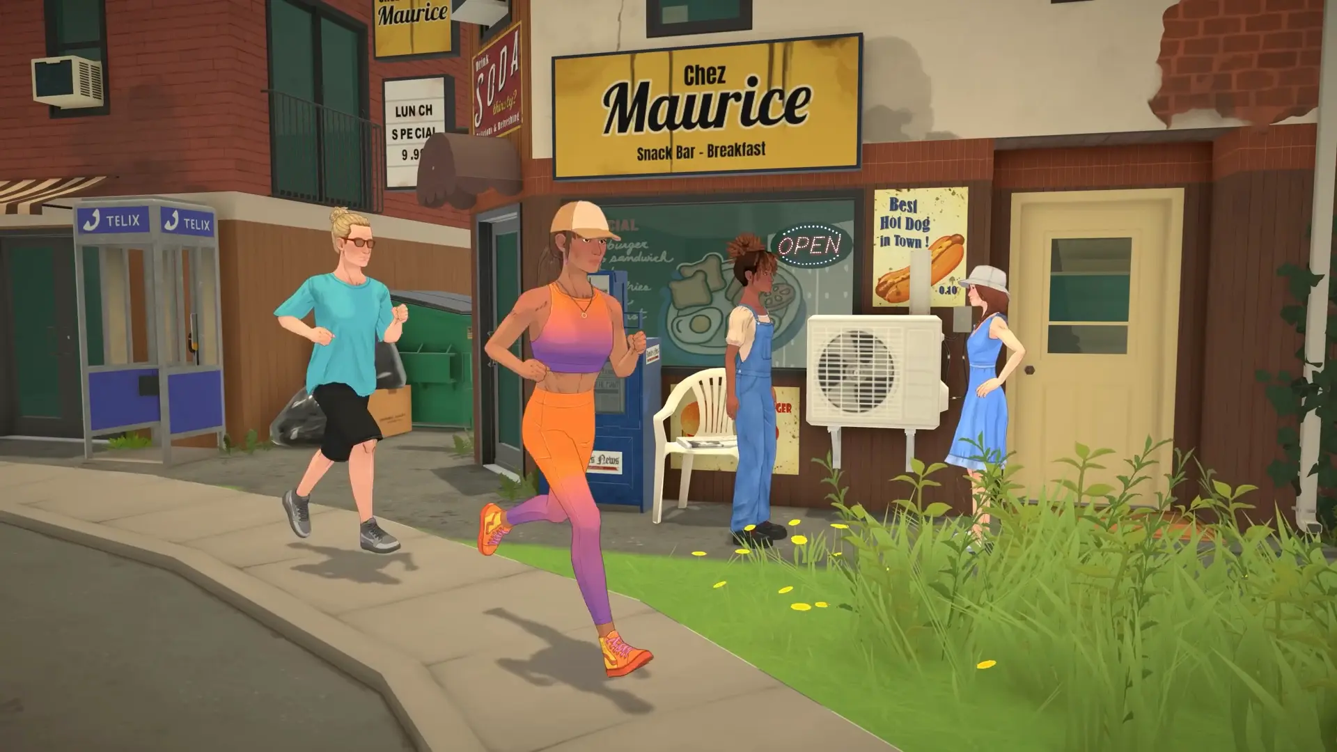 Paralives Early Access official artwork showing Para characters and cozy town setting.