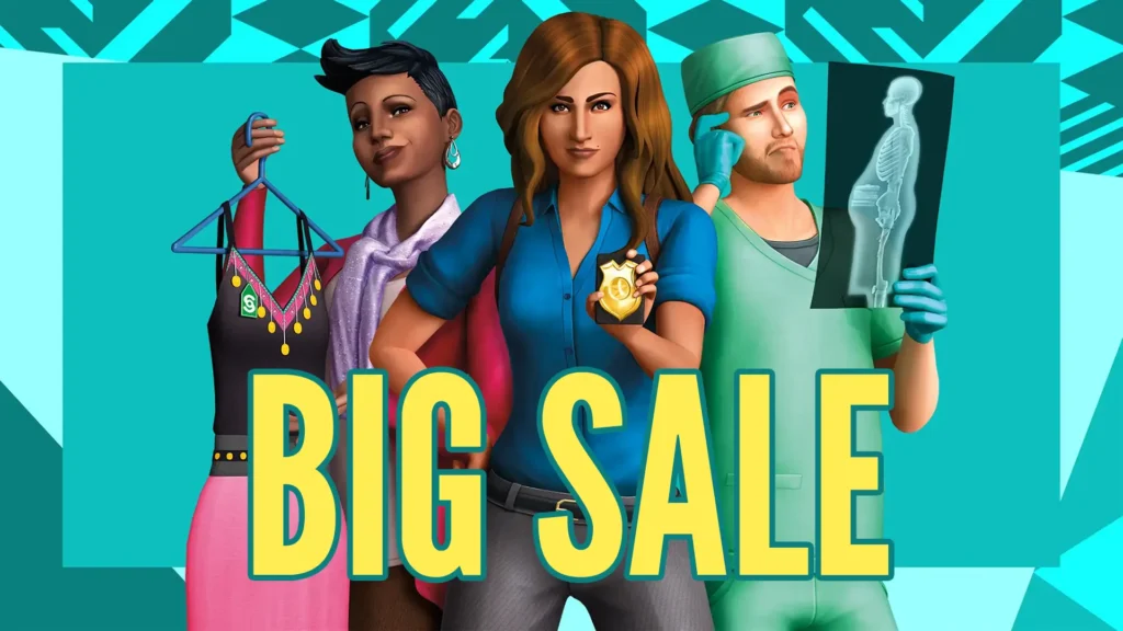 The Sims and EA Black Friday Sale 2025 showing discounted packs during the sale