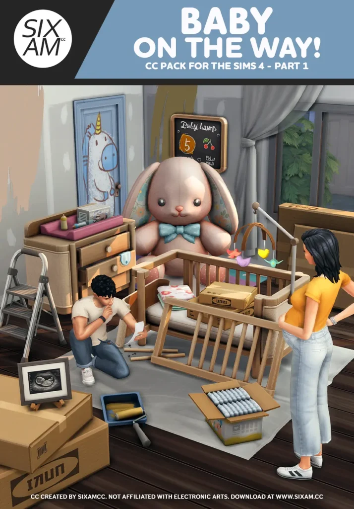 Sims 4 CC Pack by Sixam CC. Baby On The Way.