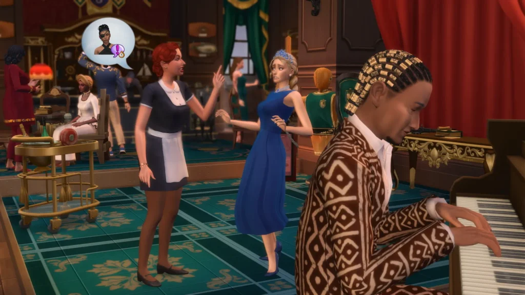 Sims 4 Royalty & Legacy Expansion Pack official cover showing royal Sims and dynasty gameplay