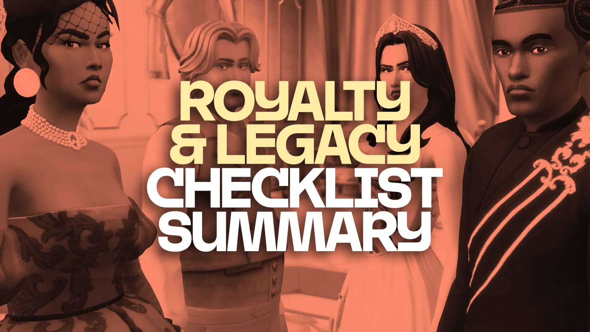 Sims 4 Royalty & Legacy Expansion Pack official cover showing royal Sims and dynasty gameplay