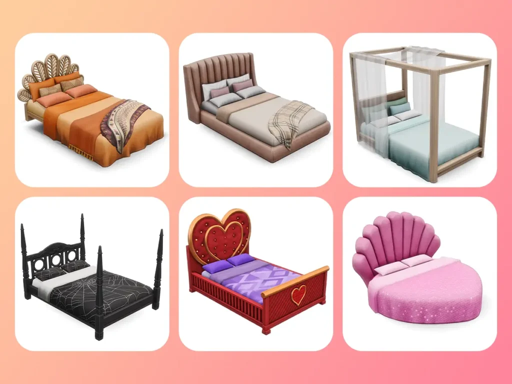 The 9 Best Beds CC Sims 4 You Can Download Free Today by SixamCC Custom Content Creator