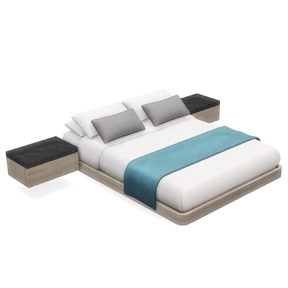 bed cc sims 4, Hotel Bedroom Bed by sixamcc