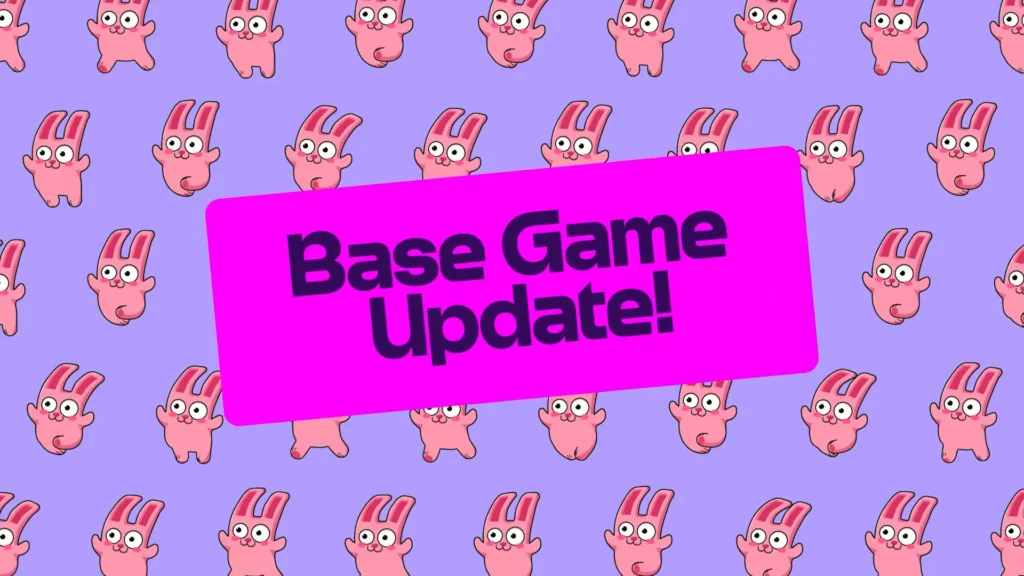 The Sims 4 base game updates announcement graphic with colorful background and update text