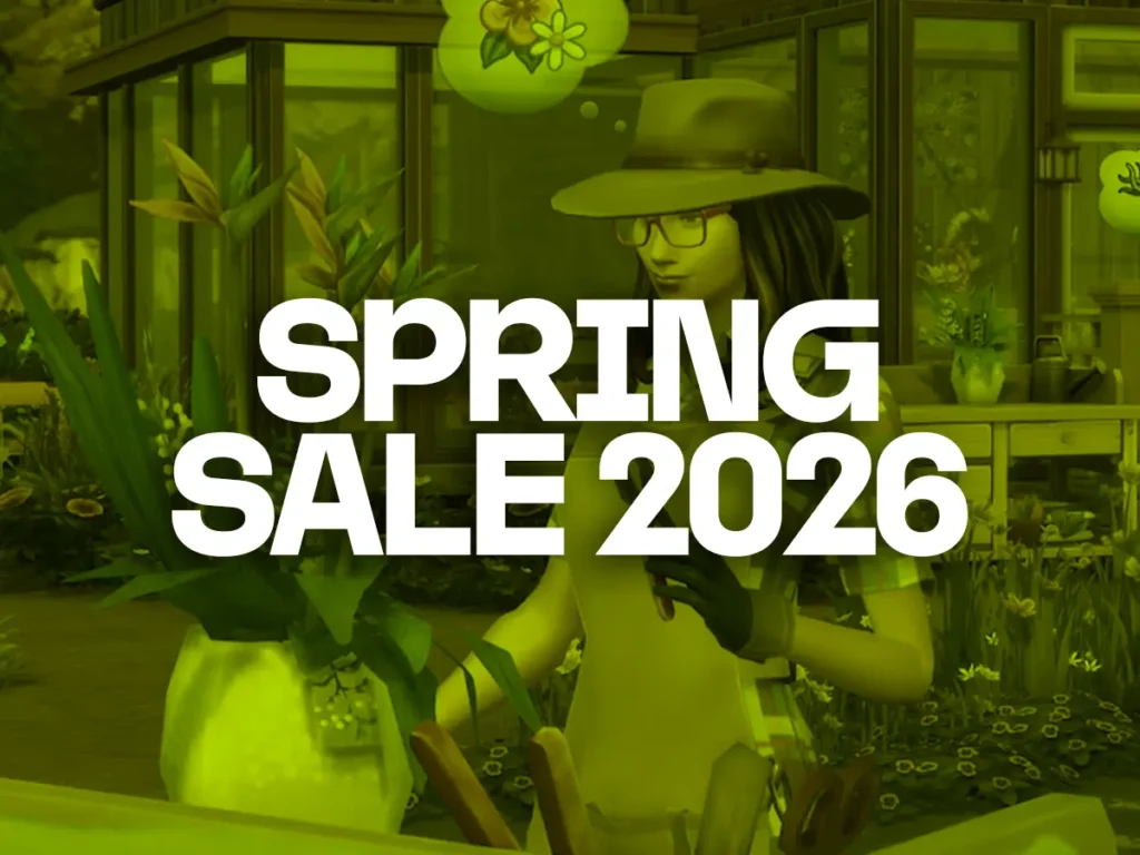 Sims 4 Sale 2026 is live with up to 50% off DLC. See what's discounted and save more with Sims 4 discount codes and creator code SixamCC.