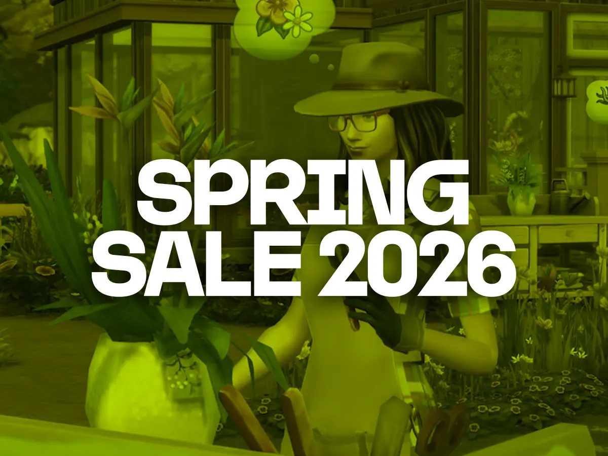 Sims 4 Sale 2026 is live with up to 50% off DLC. See what's discounted and save more with Sims 4 discount codes and creator code SixamCC.