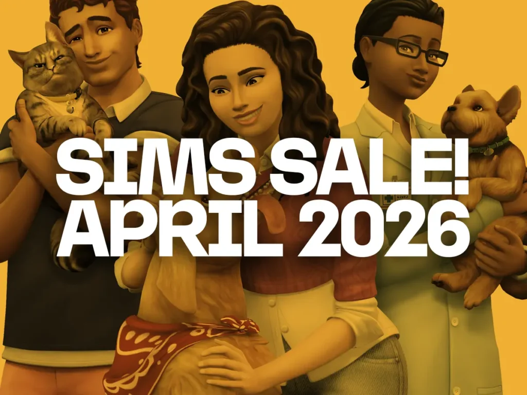 Sims 4 Sale April 2026 packs on sale in the EA store including Cats and Dogs and Businesses and Hobbies expansion packs