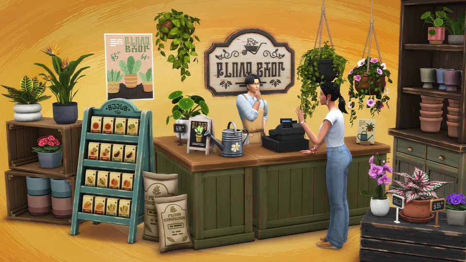 The Sims 4 Marketplace: The Little Plant & Garden Shop. sims 4 cc sixamcc marketplace.