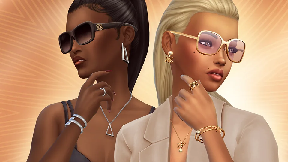 Dual Luxe Accessories Set. sims 4 markerplace sixamcc.